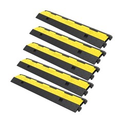 VEVOR Cable Protector Ramp, 5 Packs 2 Channels Speed Bump, Rubb… USA FAST SHIP