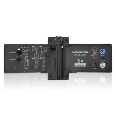 Sound Town 2×8″ Powered Line Array Speaker w/ DSP, Black(ZETHUS-A28PW)