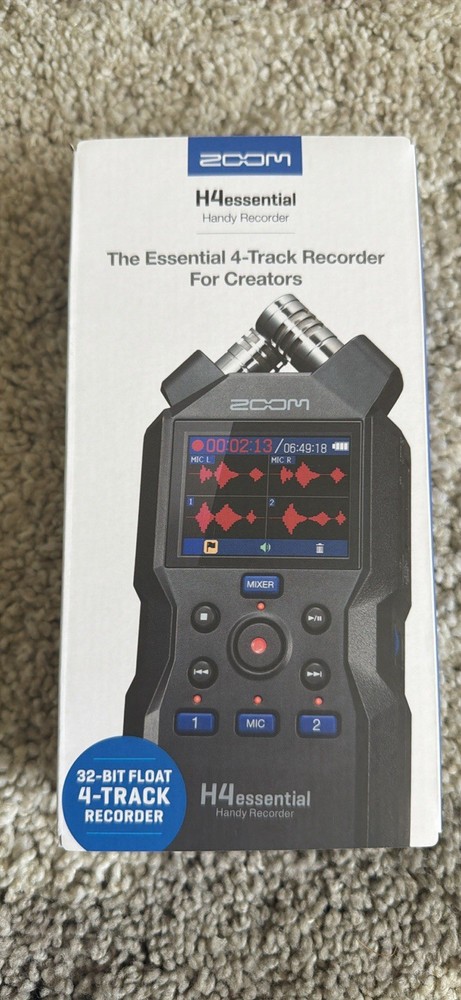 Zoom H4essential 32-Bit Float 4-Track Recorder with Recording and Accessibility