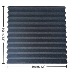 96 PACK 12″X12″X1″ Acoustic Foam Panel Wedge Studio Wall Tiles Black Purple
