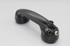 Circuit Bent New Black Telephone Microphone w/Filter Ctrl+Mic Clip+Pop Filter