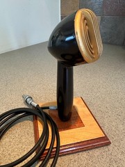 Astatic 200S „Fatboy“ Desk Mic, Brown Bakelite, Stand, great for blues harp!