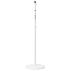 4x SHURE White Mic Stand With 10″ Round Base + 4x Mic Foam Black + 4x XLRs
