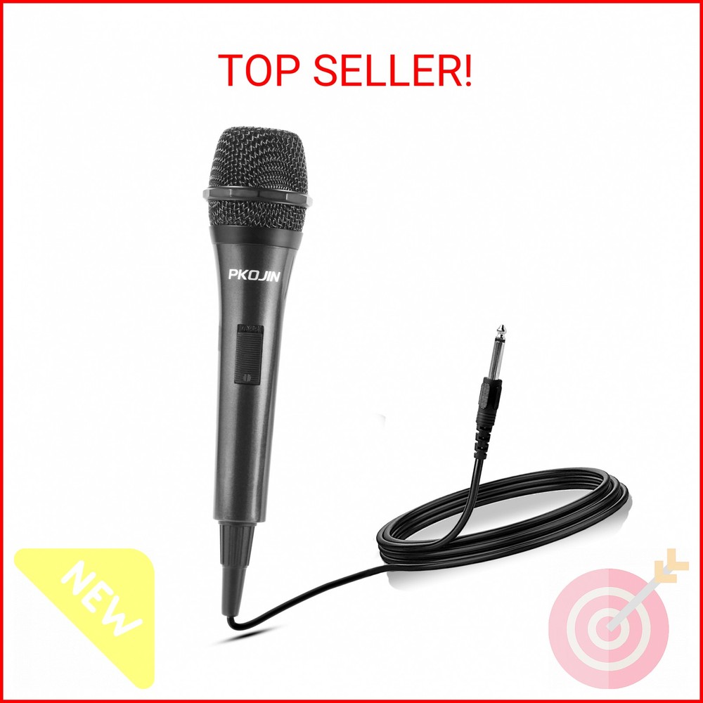 PKOJIN Dynamic Karaoke Microphone for Singing, Vocal Wired Microphone for Karaok