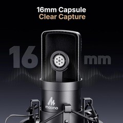 USB Microphone, MAONO 192KHZ/24Bit Plug & Play PC Computer Podcast Condenser Car