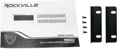 REQ42-B Dual 21-Band Graphic Equalizer, 19″ Rack Mount, RCA In/Out, 3.5Mm MP3 In