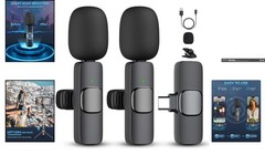 Plug-and-Play Wireless Lav Mic – 2 Transmitters for Podcasts, Vlogs & Streaming