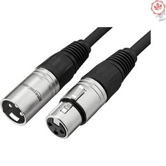High-Quality XLR Microphone Cable – Shielded, 25ft Length – Clear Sound – Black