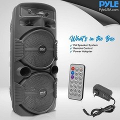 Pyle Bluetooth Portable PA Speaker – Party Audio Speak Black PPHP2835B