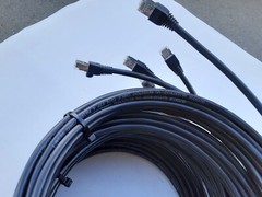 5 Pack 25 FT PRO CAT6 UV Direct Bury Shielded Ethernet RJ45 Cable Outdoor/Indoor