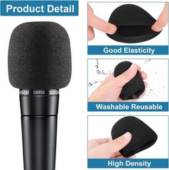 Windscreen for SM58, 6Pack Microphone Pop Filter Foam Cover for Shure SM58 SM48,