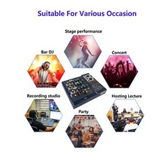 2 Channel Headset Lavalier Lapel Bodypack Microphone 4 Channel Live Studio Mixer