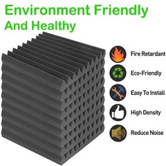 12-96 Pack Acoustic Panels Sound Absorbing Noise Proofing Studio Foam Wall Tiles