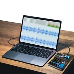 5-Channel Mixing Console Live Studio Audio DJ Mixer Sound Board USB Interface