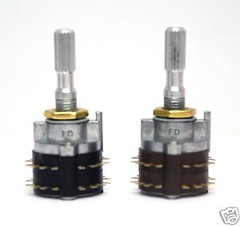 20pc Rotary Switch 2 Wafers 4 Poles 5 Positions SRRN252 L= 25mm RoHS FD Taiwan