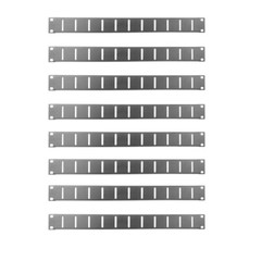 (8) 1 Space Unit Vented Rack Mountable Metal Filler Panel