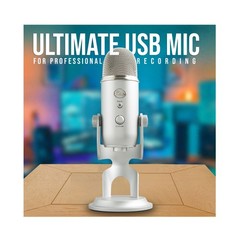 Blue Microphone Yeti USB Mic Headphones Bundle (Silver)