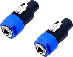 4 Pcs NL4FC Speaker to 1/4 Adapters TS Female Mono Plug to NL4FC 4-Pole SpeakON