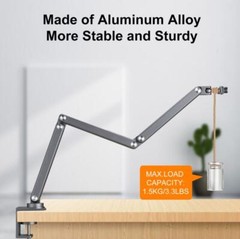 For HyperX SoloCast Aluminum Alloy Foldable Microphone Arm Stand 360° Rotatable