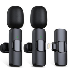 Plug-Play Wireless Lavalier Microphone Clip Mic For iPhone iPad Recording Vlog