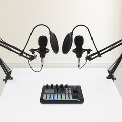 F998 Max Sound Card+BM800 Condenser Microphone Pro Audio Mixer Podcast Equipment