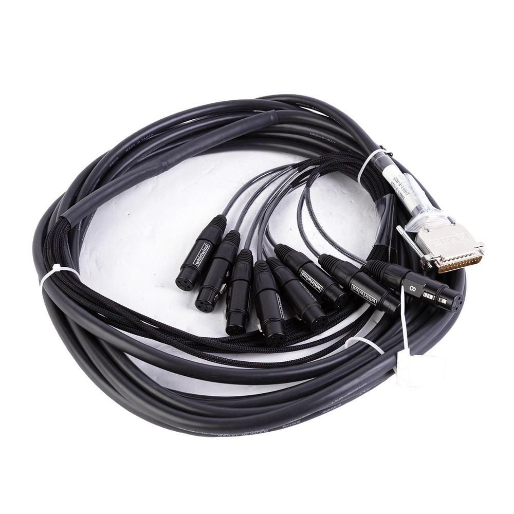 Whirlwind 25′ DB25 Male to Stage Box with 8 XLRF Gold/Digidesign/Tascam Pinout