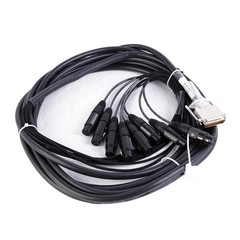 Whirlwind 25′ DB25 Male to Stage Box with 8 XLRF Gold/Digidesign/Tascam Pinout