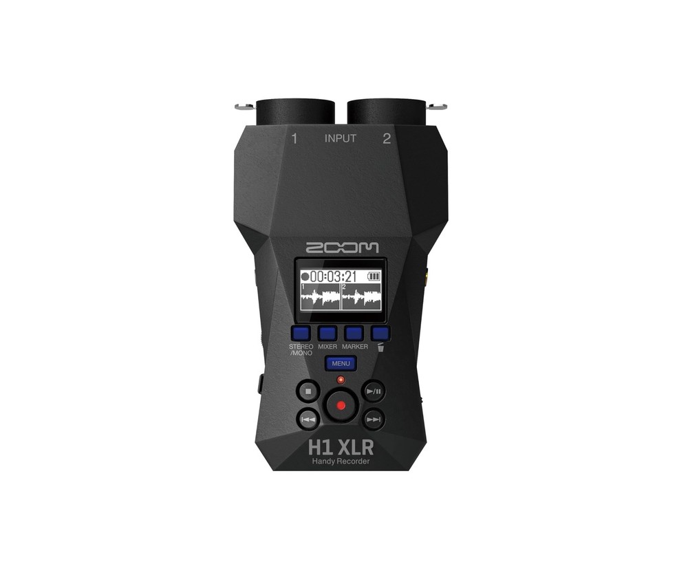 Zoom H1 XLR 2-Channel Recorder for Musicians, Filmmakers & 128 x 64, black
