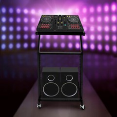 9U12U/16U Rack Mount Mixer Case Stand Studio Equipment Cart Stage Amp DJ Rolling