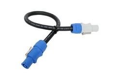 1.5 ft Stage Lighting PowerCon Power Jumper Cable 14 AWG Blue A – Grey B