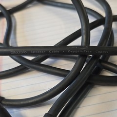 D’Addario Oxygen-Free Copper 1/4″ Jack Male to Male Speaker Cable Black
