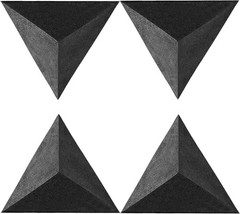 4 Pack Ceiling Corner Bass Traps – Acoustic Foam for Home Studio Soundproofing