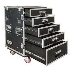 Sound Town 5-Drawer Stage Studio Storage Case Table 12mm Plywood STRC-PROWT5D