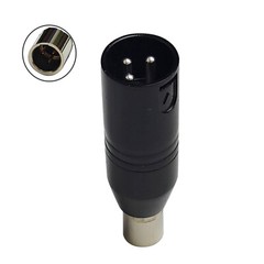 Mini XLR 3 pin to 3 pin XLR Phantom Power Adapter For Shure Microphone Mic