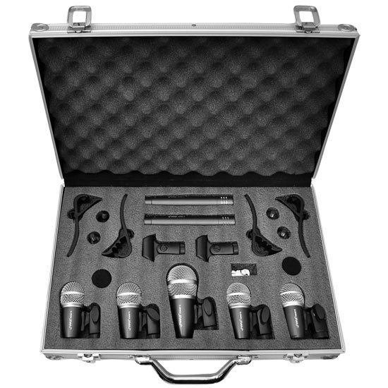 PylePro PDKM7 7 Microphone Wired Drum Kit with Mounting Accesories