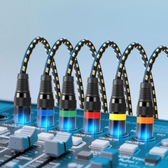 VEVOR XLR Cable 25 ft 6 Pack Balanced DMX Male to Female Microphone Cord 3-Pin
