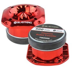 Blastking TW2000-RED 500 Watts 4×4 inch 1.5 inch VC Titanium Bullet Tweeter Red