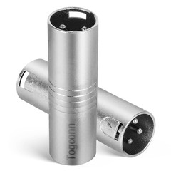 XLR Male to Male Adapter 2 Pack，3-Pin XLR Gender Changer Connector, Compatible w
