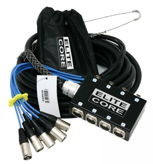 Elite Core 8 Channel 30′ ft Pro Audio Stage Cable XLR Mic Sub Snake – PS8030