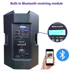 STARAUDIO 15″ Powered PA Speaker Atice Karaoke DJs TWS Bluetooth Speaker System
