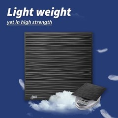 Ceiling Tiles 24 x 24 for Interior Wall Décor Drop Ceiling 12 Pack Wave Black