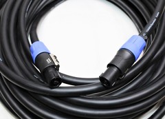 LASE 50 Ft SpeakOn Speaker Cable w/ NEUTRIK NL4FC 12ga 4 Conductor Pure Copper