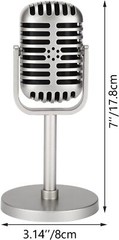 Classic Retro Style Microphone Prop, Fake Vintage Microphone Prop Model