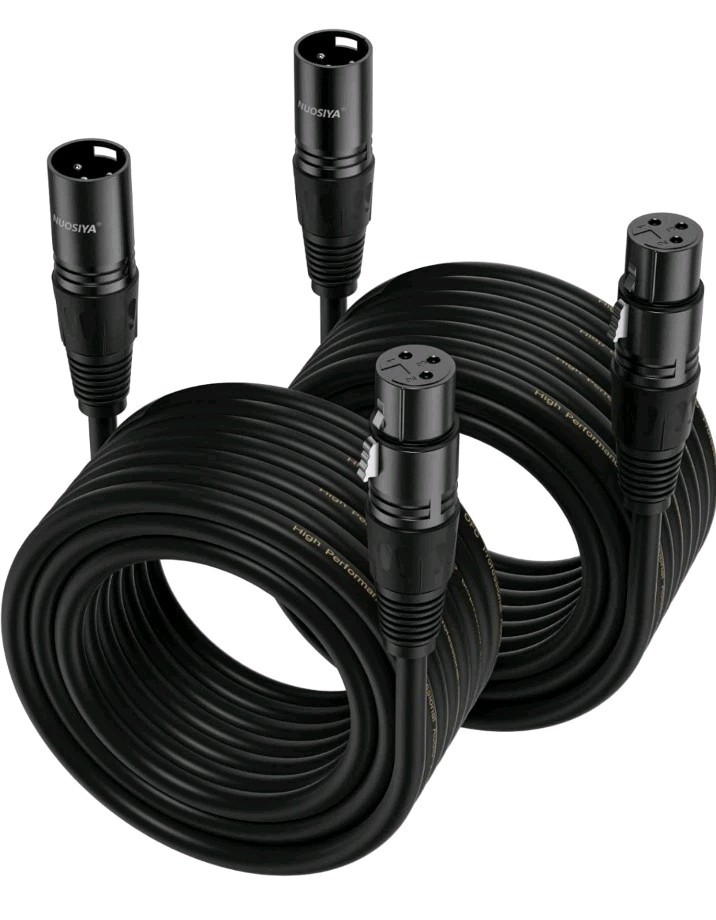 25 ft DMX XLR Premium Balanced Microphone Speaker Music Cable 3 Pin Male Female