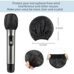 200 Pcs Disposable Microphone Cover Non-Woven Handheld Microphone Windscreen …