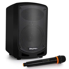 Pyle Portable Bluetooth PA Speaker System – Indoor Outdoor Karaoke 0, Black