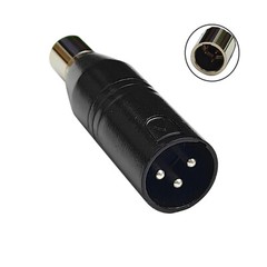 3Pin XLR Male Plug to 3 Socket Female Mini Adapter Pro Lapel Microphone Cable