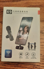 K9 Wireless Lavalier Microphone 2-Pack Lightning Receiver Plug & Play Black
