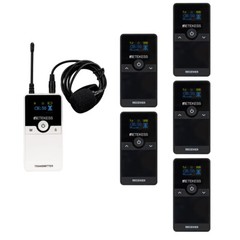 Retekess TT116 UHF Tour Guide System Mic Transmitter 5 Receivers Travel Church
