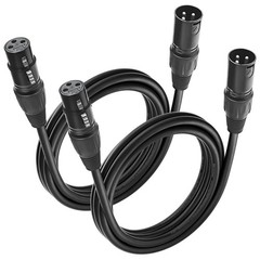 Cyberguys! XLR Cables 2 Pack, XLR Male to Female Microphone Cable with Lockin…
